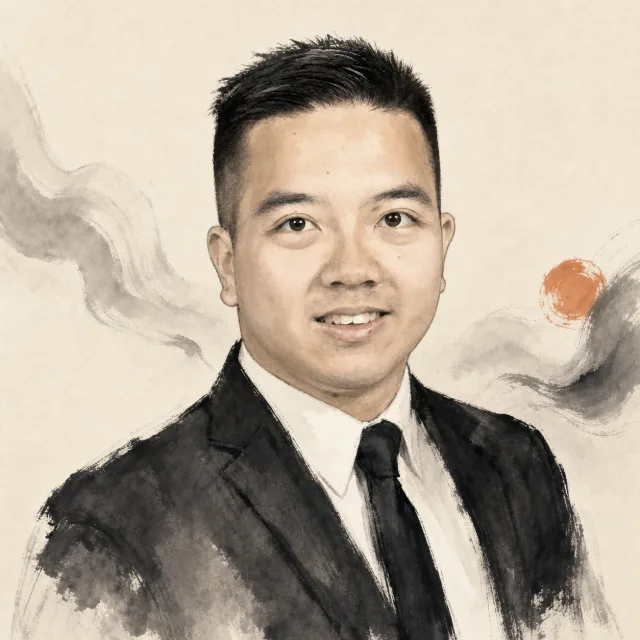 Chinese ink-wash portrait of Ka Tam